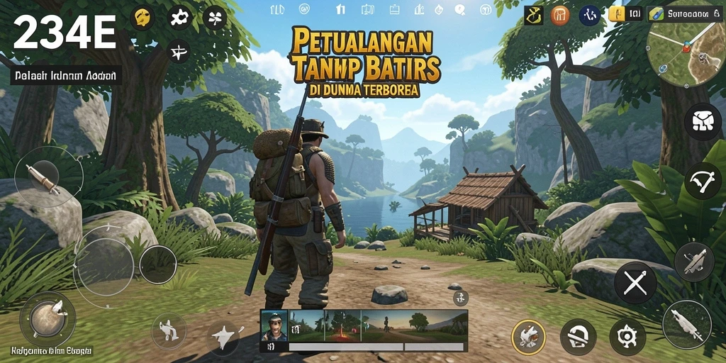 Gameplay mendebarkan dalam dunia terbuka 234E.