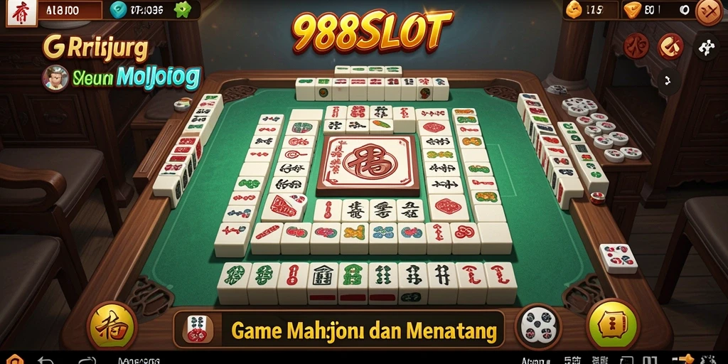 Tampilan gameplay menarik dari 988SLOT game Mahjong.