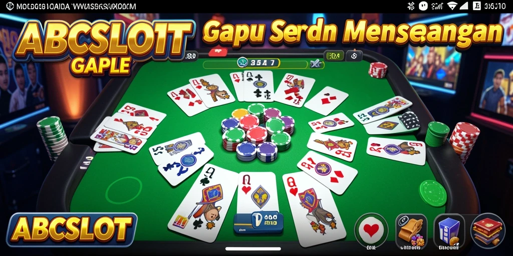 Tampilan gameplay seru dari permainan Gaple ABCSLOT.