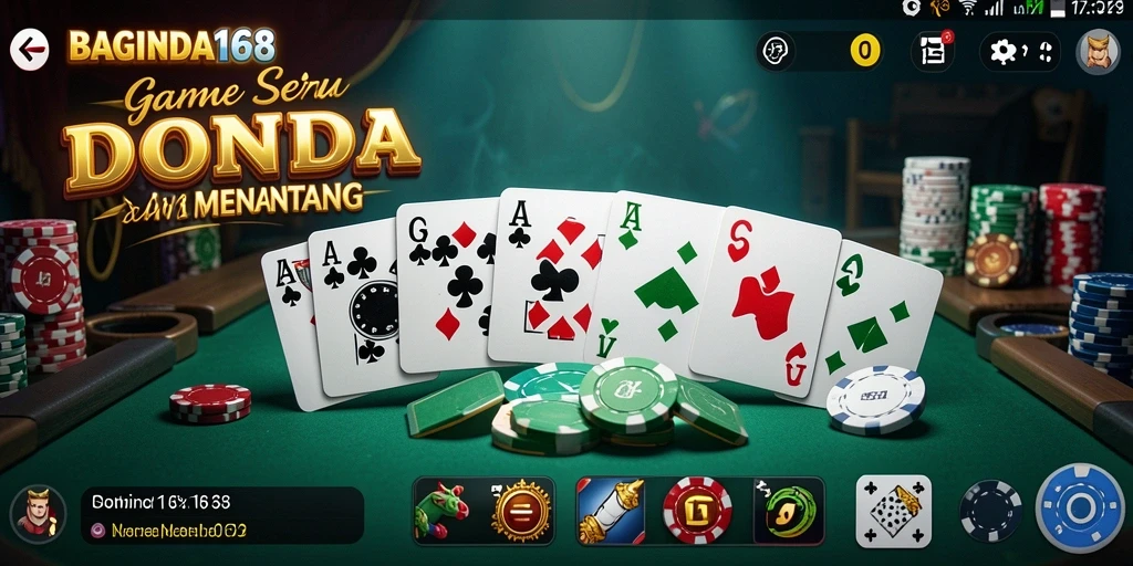Tampilan gameplay seru dari BAGINDA168 yang menampilkan kartu Domino.