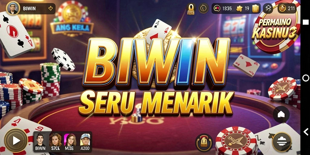 Screenshot BIWIN menampilkan gameplay seru dengan grafis kasino yang menakjubkan.