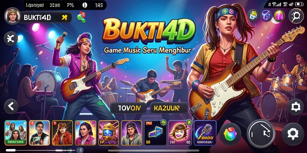 Screenshot BUKTI4D menampilkan gameplay musik yang seru dan interaktif.