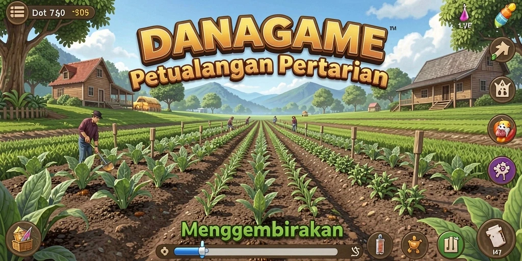 Tampilan gameplay menarik di <strong>DANAGAME</strong> dengan aktivitas bertani.
