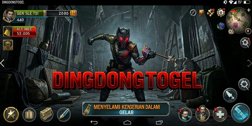 Screenshot gameplay DINGDONGTOGEL menampilkan suasana mencekam dan menakutkan.