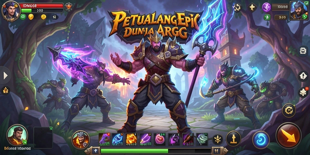 Screenshot gameplay ARPG menampilkan aksi mendebarkan di IDN668.