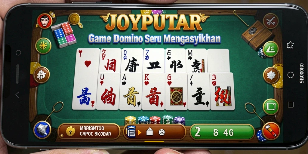 Tampilan gameplay seru dari game Domino JOYPUTAR.