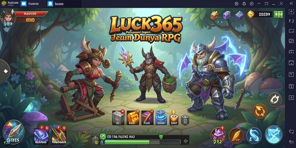 Tampilan gameplay LUCK365 yang mendebarkan dalam petualangan RPG.