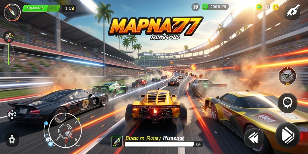 Gameplay MAPNA777 yang mendebarkan dengan balapan seru.