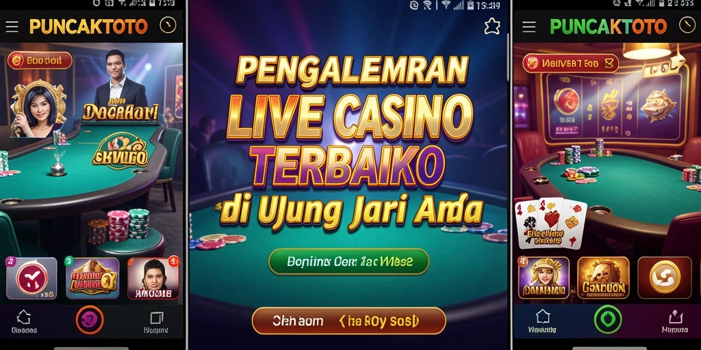 Tampilan gameplay menakjubkan dari PUNCAKTOTO dalam Live Casino.