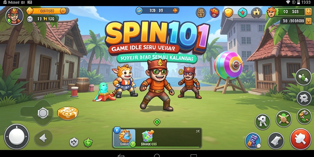 Tangkapan layar SPIN101 menampilkan gameplay Idle yang menarik dan interaktif.