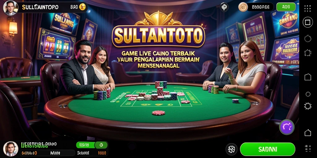 Screenshot gameplay SULTANTOTO menampilkan suasana kasino online yang nyata.