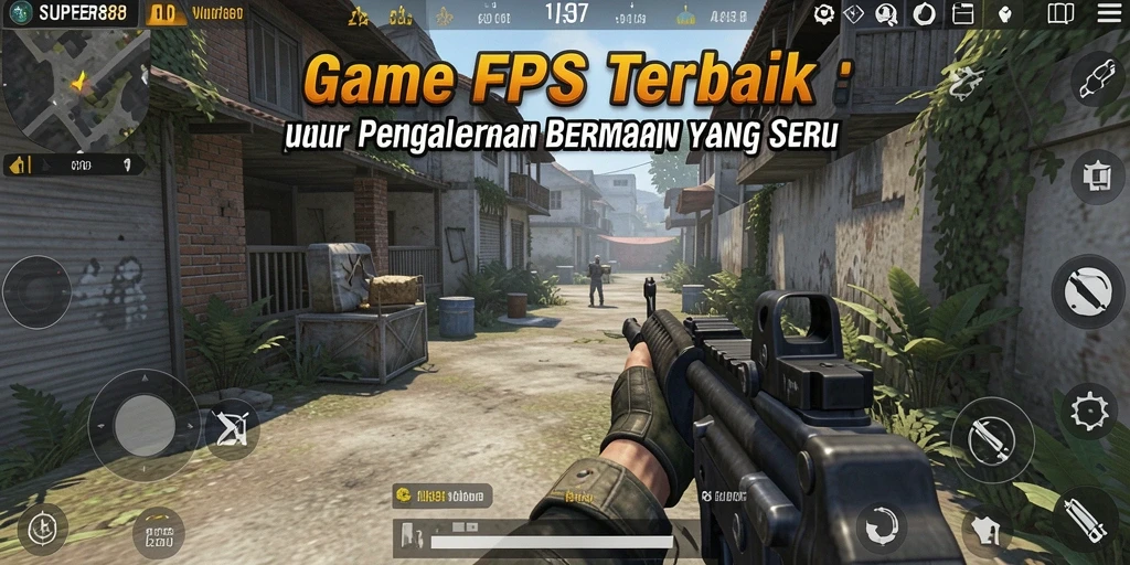 Tangkapan layar SUPER88 menampilkan aksi tembak-menembak yang intens dan seru.