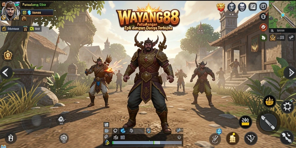 Screenshot menampilkan aksi seru dalam dunia Open World WAYANG88.