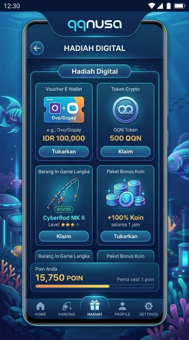 Tampilan utama aplikasi qqnusa dengan berbagai kategori aplikasi.